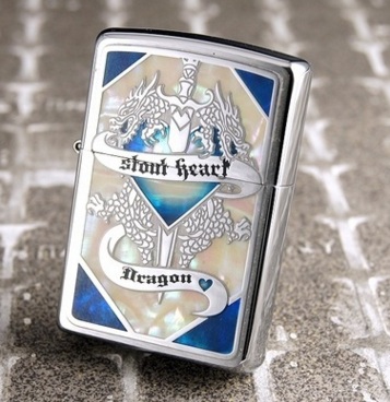 Zippo rồng kiếm đá quý