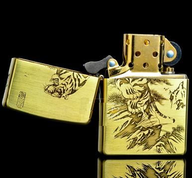 zippo hổ đồng thau