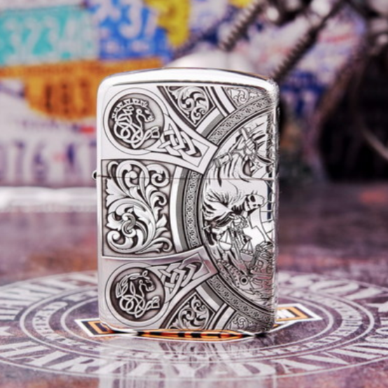 bật lửa zippo bạc khối