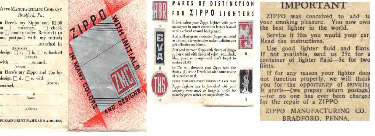 giấy bảo hành zippo Mỹ