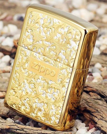 Zippo titanium hoa văn