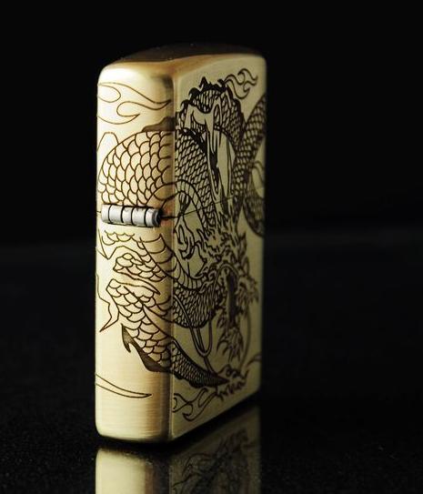 Zippo Rồng Nhật khắc sâu 4 mặt đồng thau