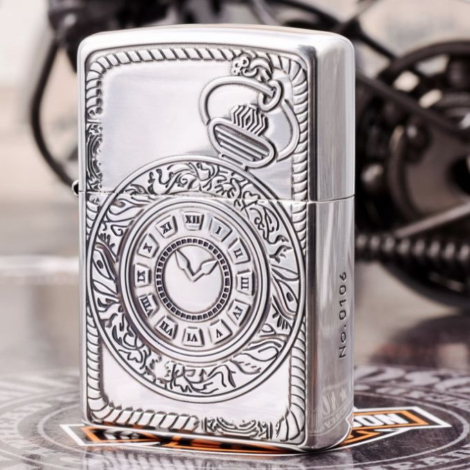 bật lửa zippo đồng hồ