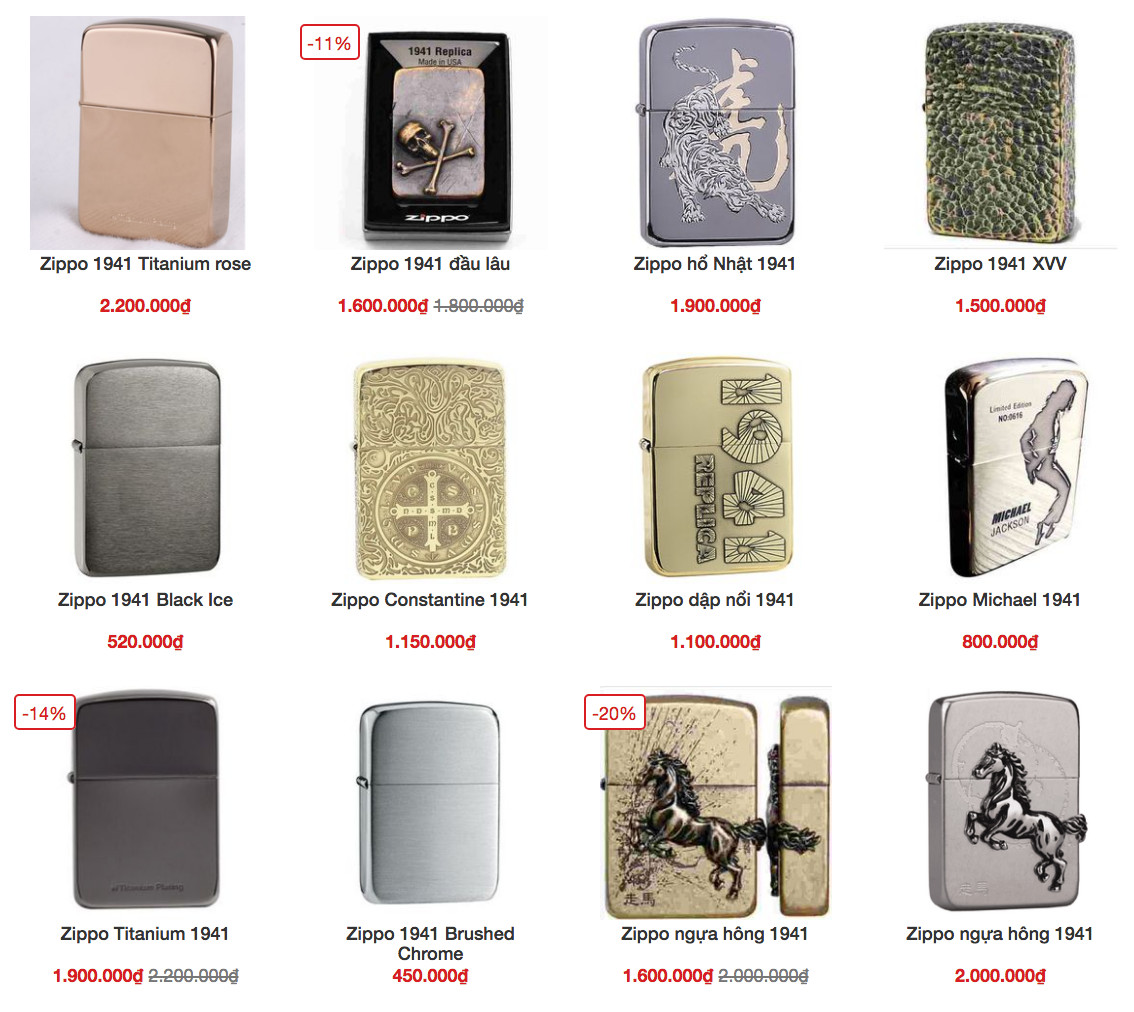 zippo tái bản 1941