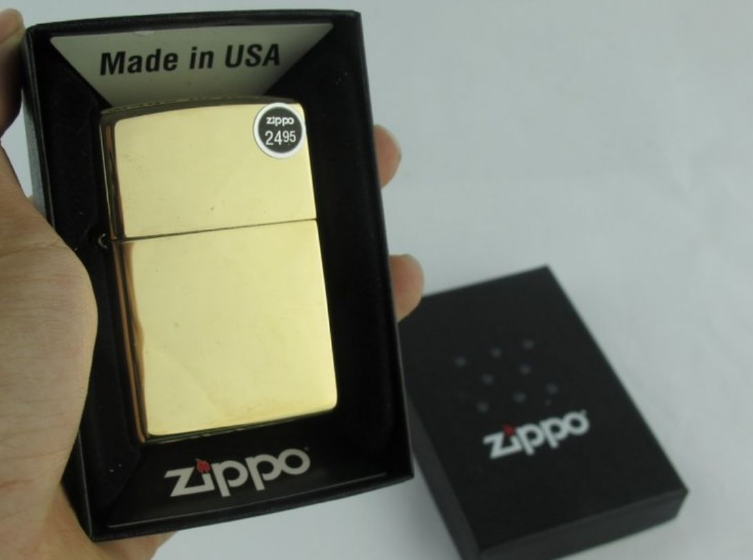 zippo vàng bóng