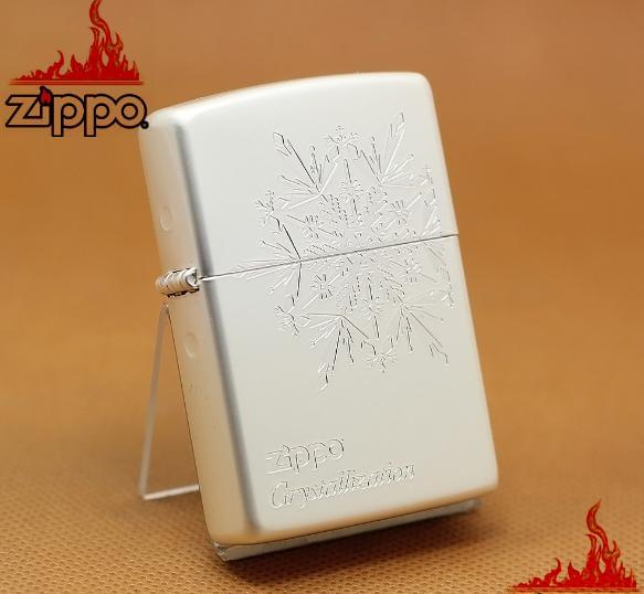 Zippo silver ZBT-2-30B hoa tuyết