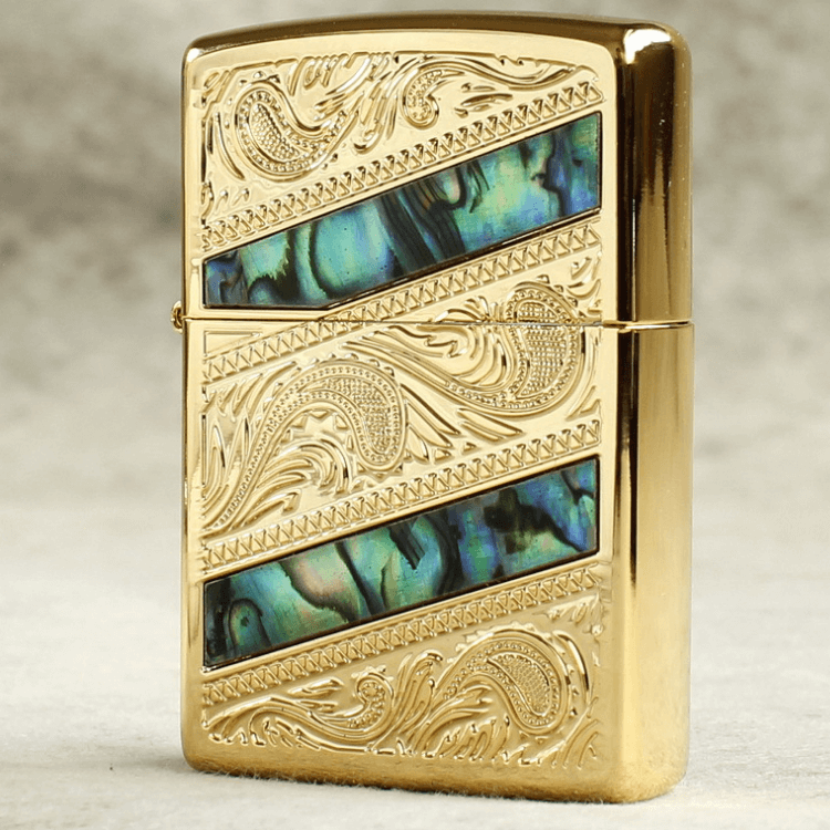 zippo Mỹ xà cừ