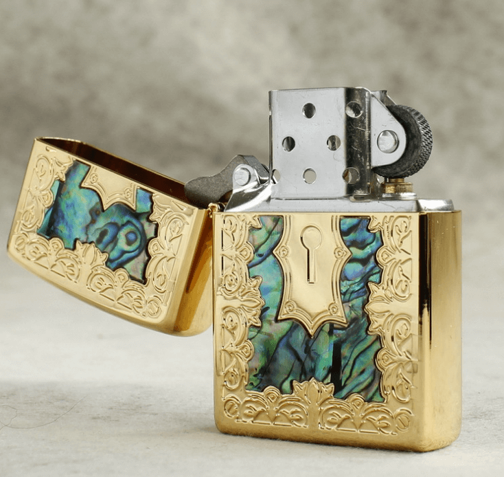 zippo xà cừ mỹ