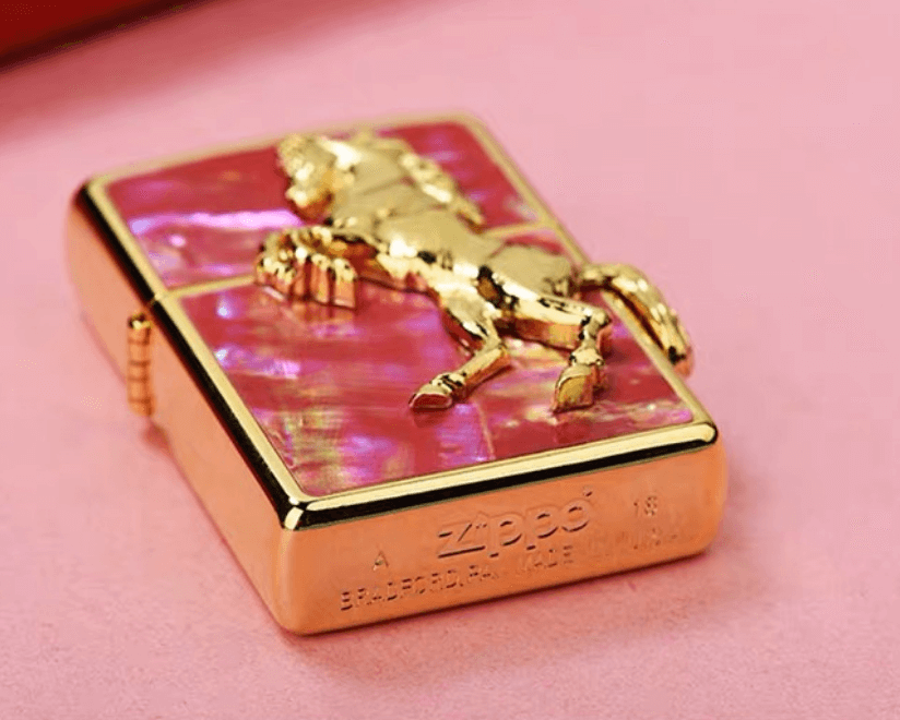 zippo ngựa winning xà cừ mạ vàng