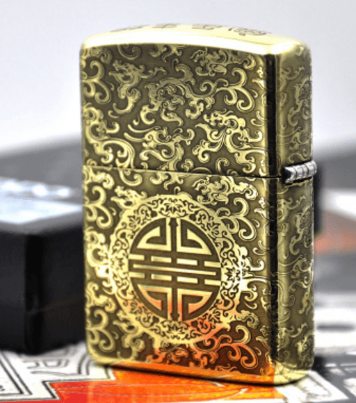 Zippo Armor đồng chữ PHÚC THỌ KHANG NINH 1