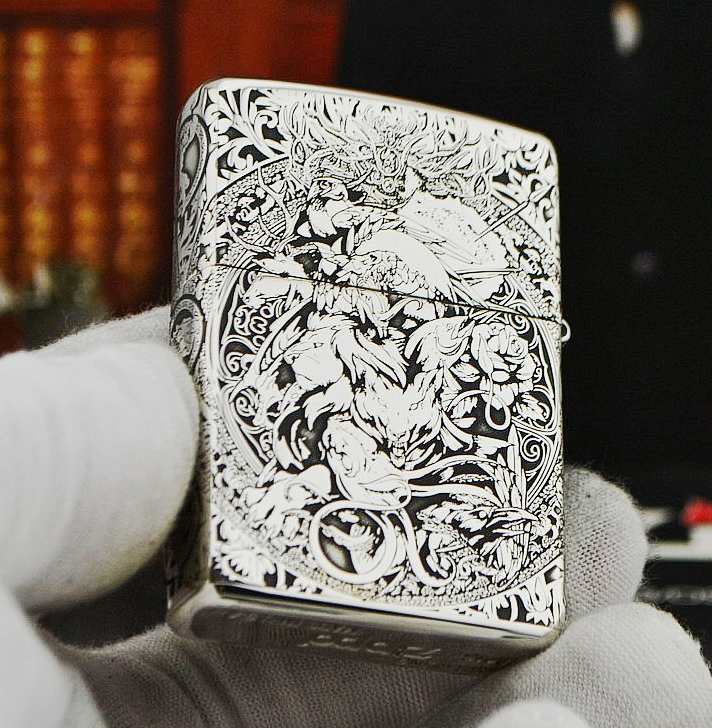 zippo bạc khối