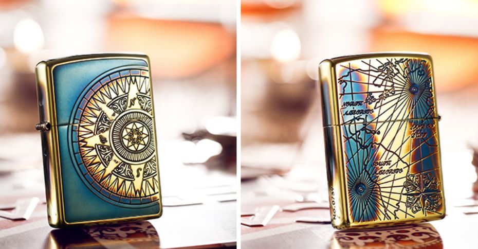 zippo khắc bản đồ