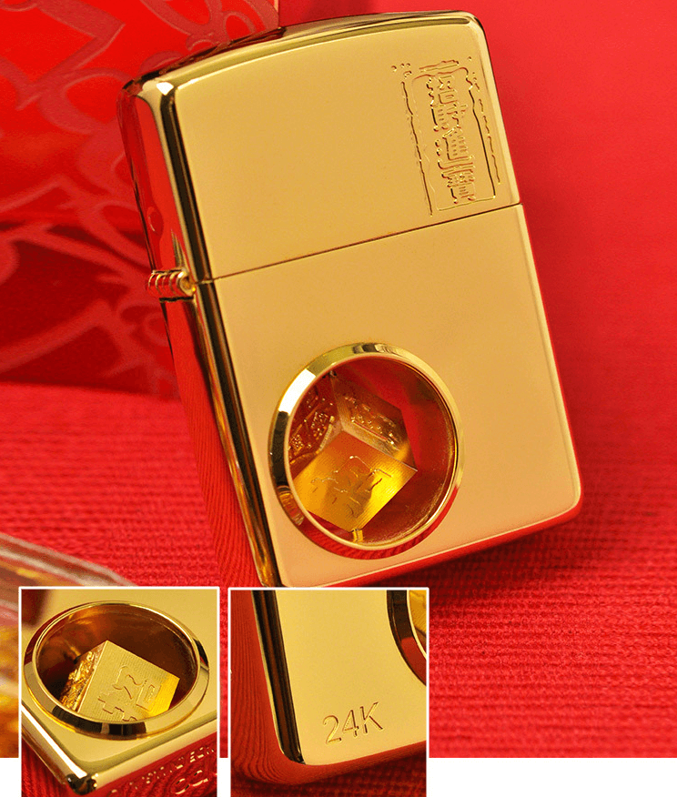 Zippo mạ vàng 24k chính hãng