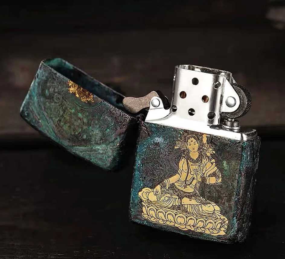 bật lửa zippo Phật đá xanh chính hãng Mỹ