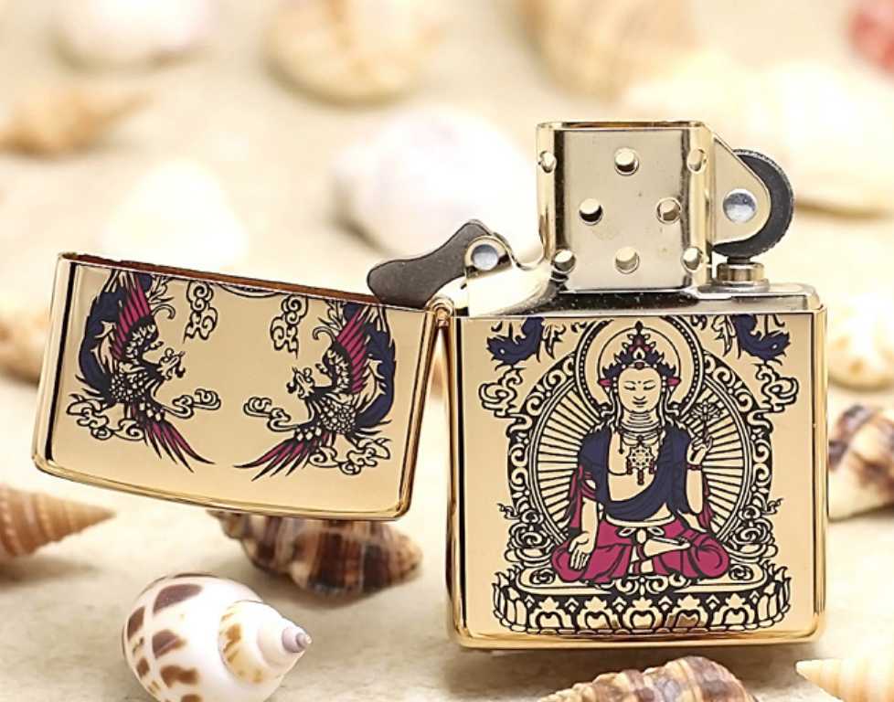 Zippo Phổ Hiền Bồ Tát mạ vàng 5