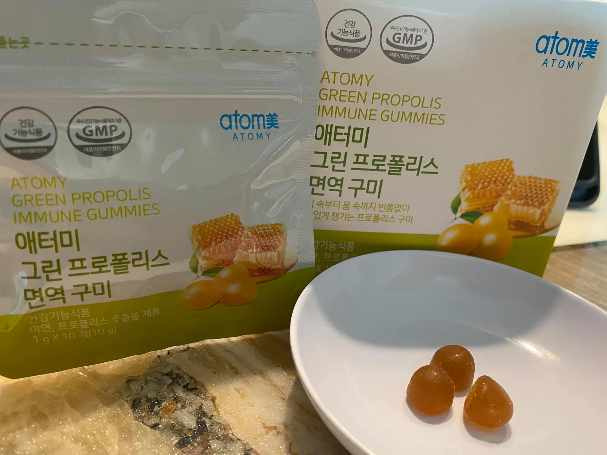 Kẹo  tăng sức đề kháng từ Keo ong xanh Brazil - Atomy Green Propolis Immune Gummies