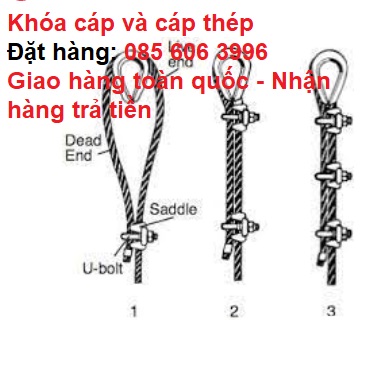 Ốc siết cáp, Khóa cáp thép D6 (cóc kẹp cáp D6)