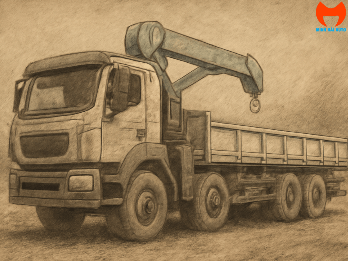 xe tải gắn cẩu 15 tấn