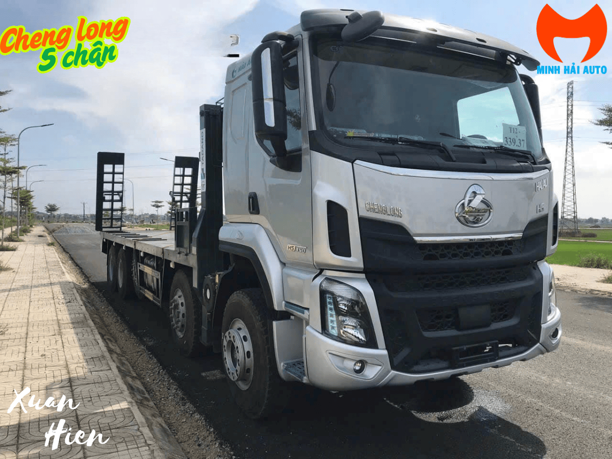 Xe nâng đầu chở máy công trình chenglong 5 chân H7 350HP