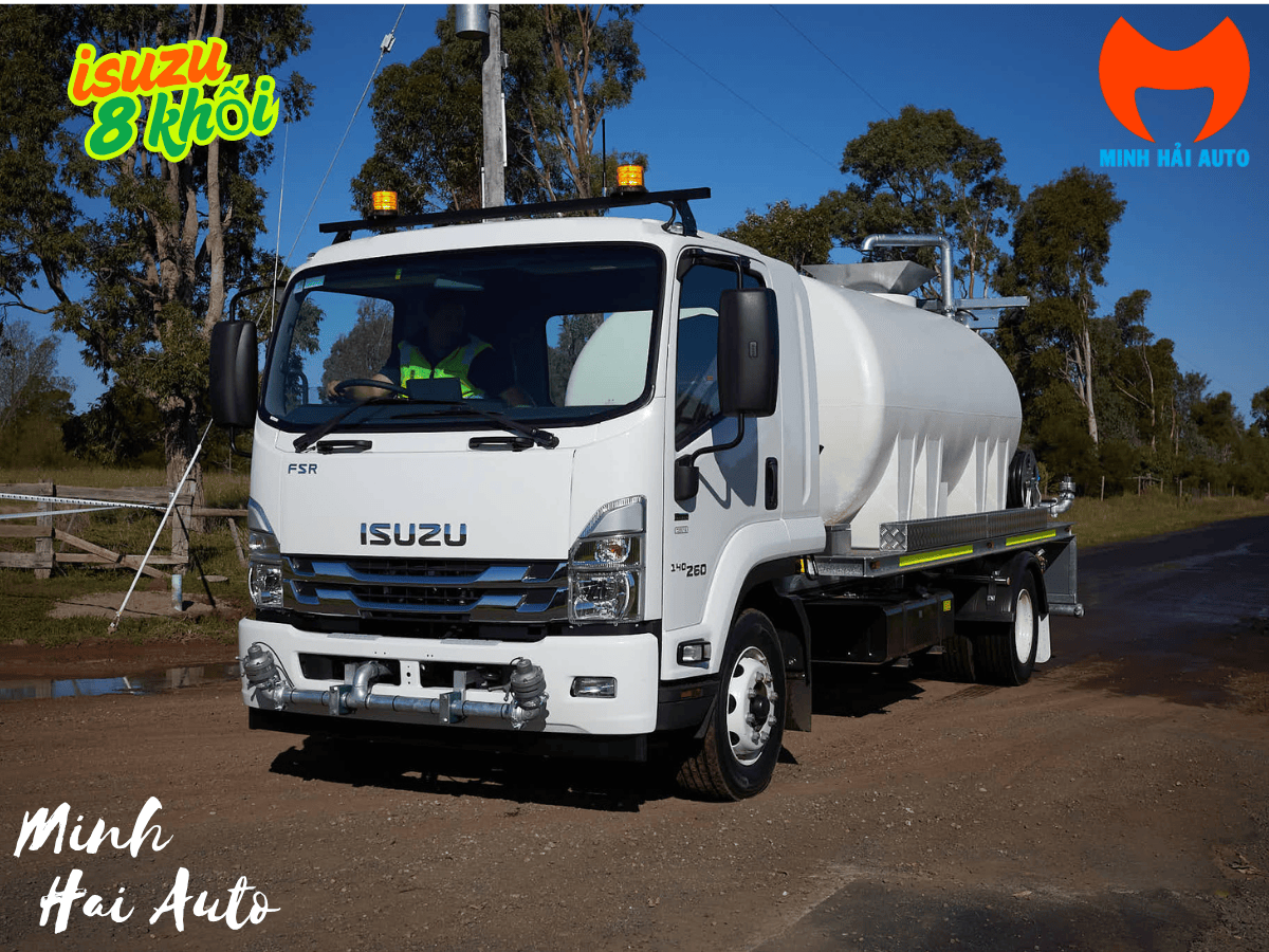 XE PHUN NƯỚC RỬA ĐƯỜNG 8 KHỐI ISUZU BƠM THỦY LỰC