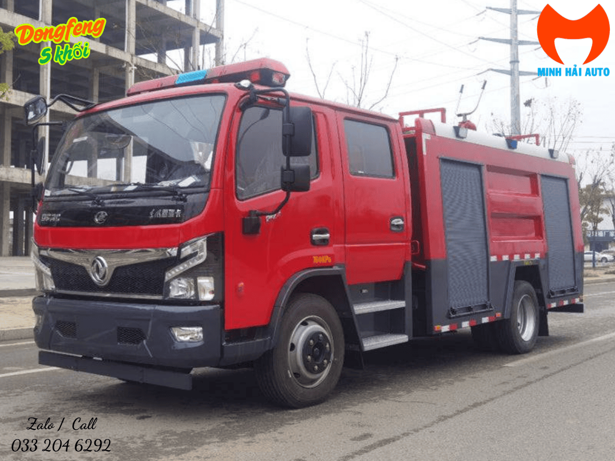 Cabin kép xe cứu hỏa dongfeng 5 m3 minh Hải