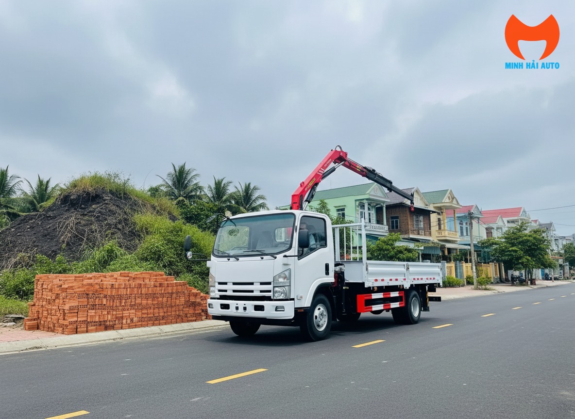 Nội thất cabin xe tải Isuzu 700P NPR hiện đại và tiện nghi.