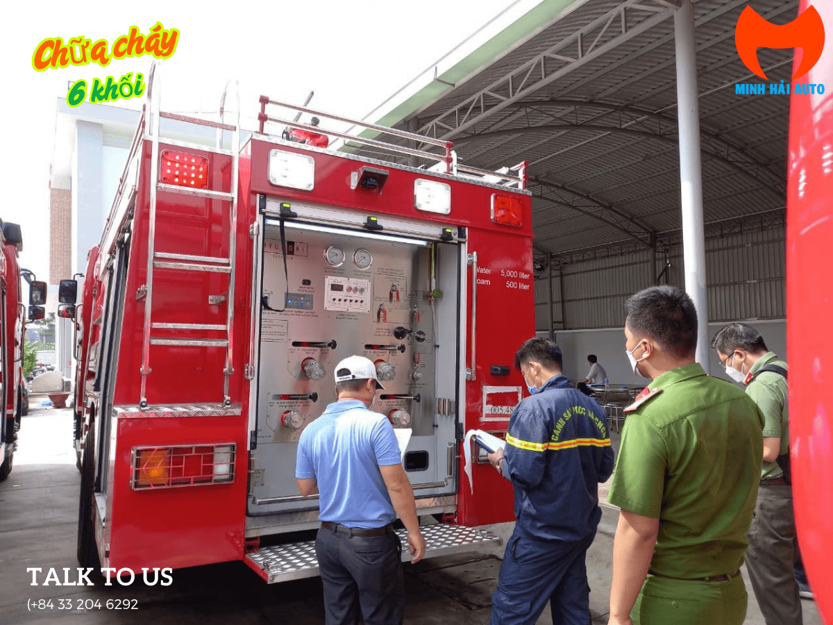 hệ thống bơm cứu hỏa CB10/40 xe chữa cháy Dongfeng 6 khối