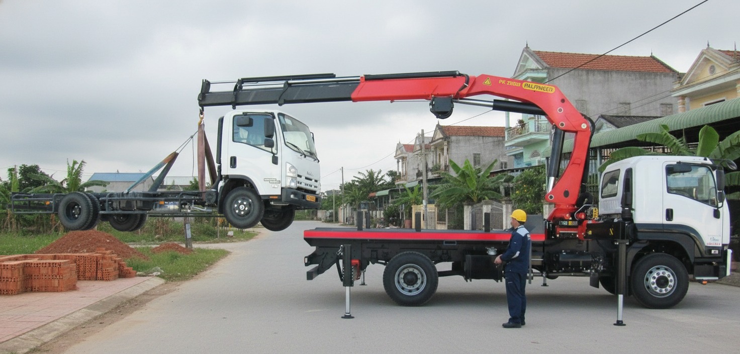 Cẩu xếp palfinger 12 tấn