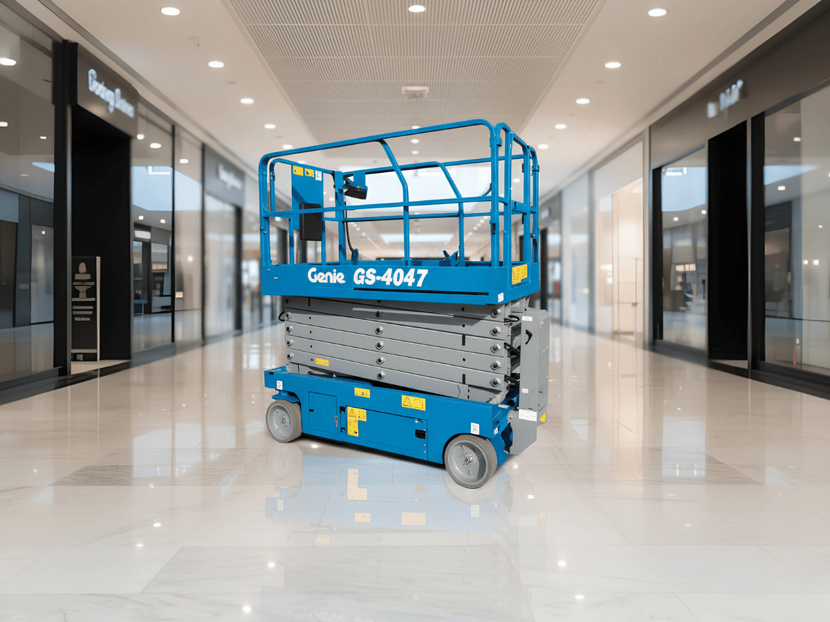 Đánh giá xe nâng người 14m cao cấp Genie GS-4047 với công nghệ an toàn hàng đầu từ Mỹ.