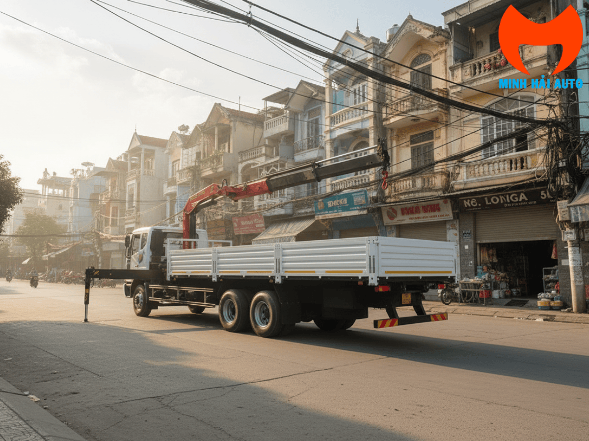 Động cơ Doosan DL08K 350 mã lực trang bị trên khung gầm xe tải Daewoo 6x4.