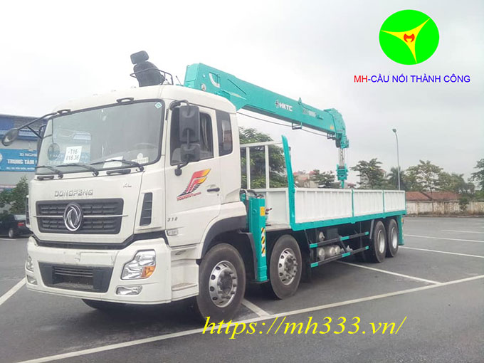 dongfeng 4 chân gắn cẩu hktc 10 tấn