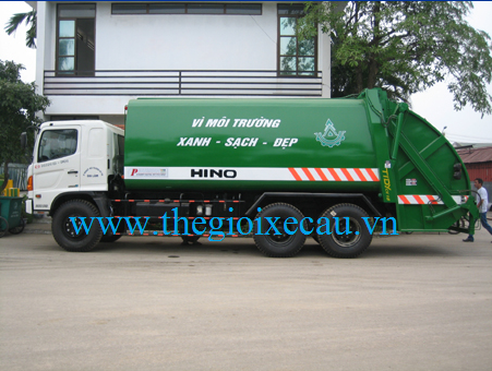 Xe quét đường- Xe Hino ép rác 14 khối