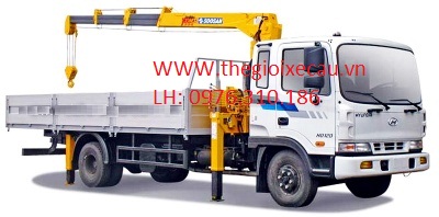 Xe tải gắn cẩu- Hyundai HD170 gắn cẩu 3T