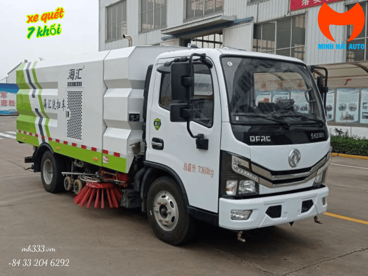 Hình ảnh tổng quan xe quét rửa đường RHH5070TXSEQ6 thương hiệu Dongfeng do Minh Hải phân phối.