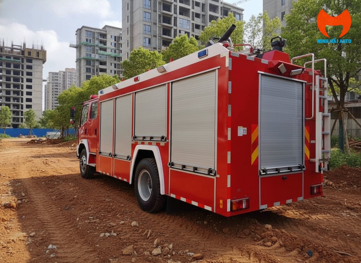 Lang gia PS30 cua xe chua chay Isuzu 5 khoi dang hoat dong