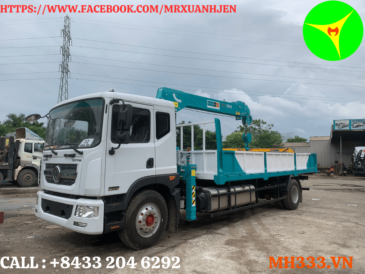 Dongfeng Truck with Hyundai Crane HLC-5014 Side View