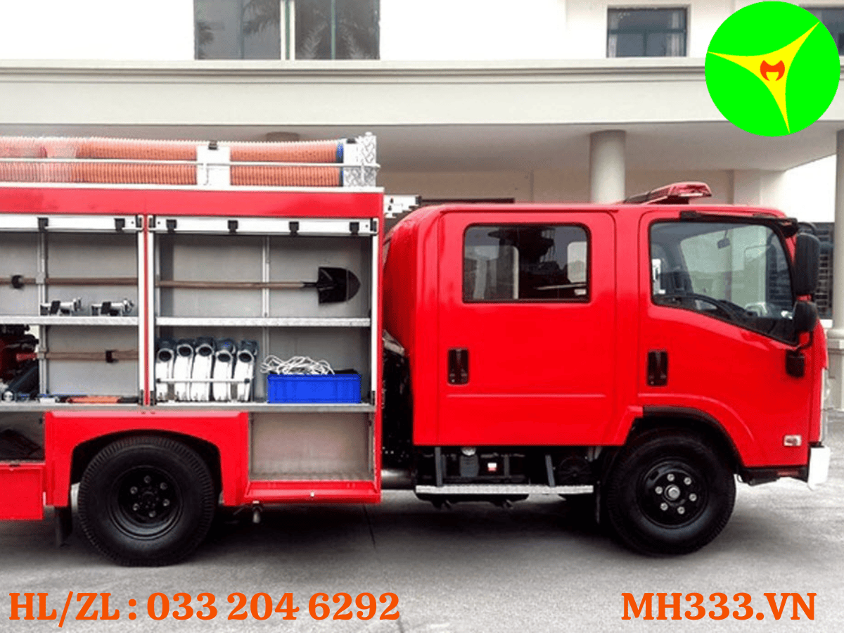 xe cứu hỏa isuzu 2.3 khối góc nhìn khác