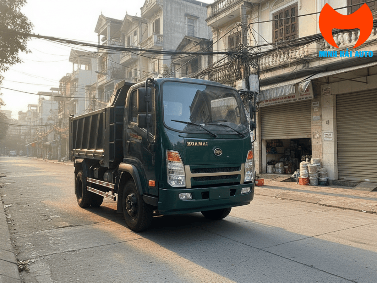 Xe ben Hoa Mai 6.45 tấn 2 cầu nhìn tổng thể
