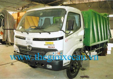 Xe quét đường- Xe Hino ép rác 4 khối
