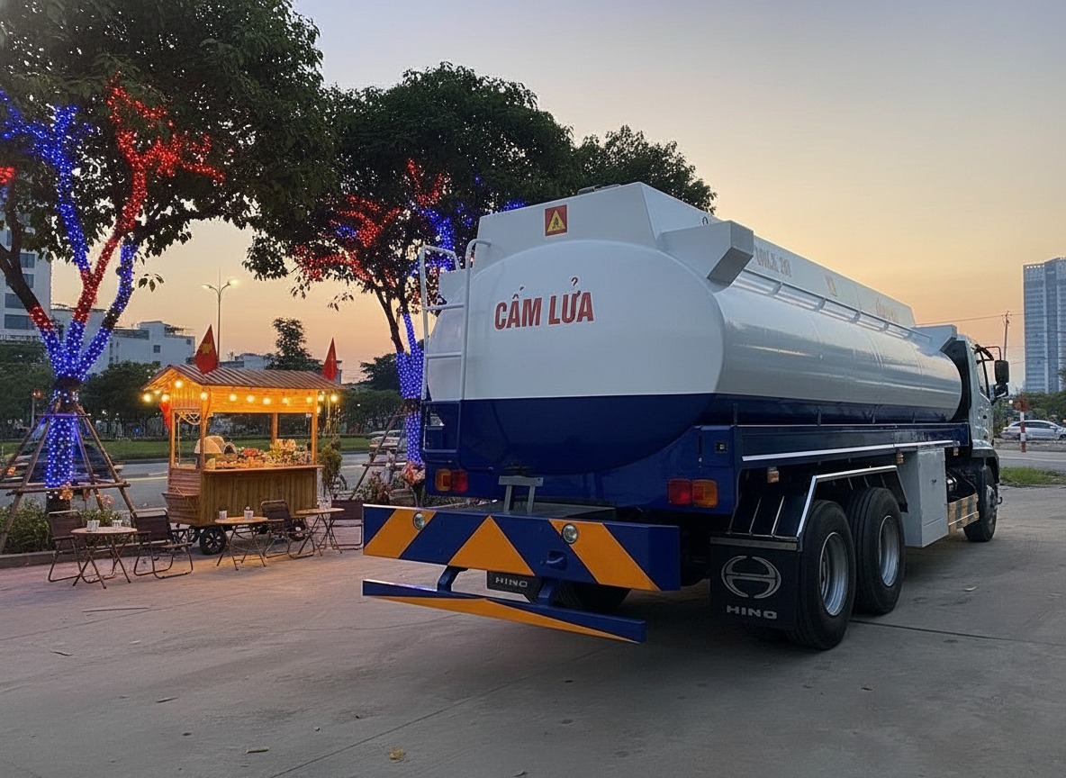 xe bồn Hino chở xăng dầu 20 khối