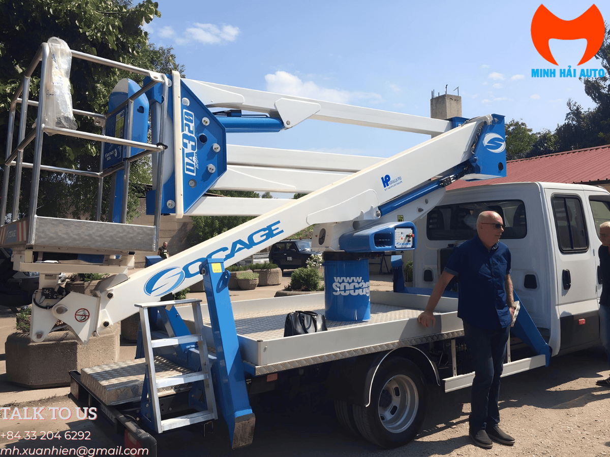 Xe cẩu có giỏ nâng người 20m Socage 20D (DA320)