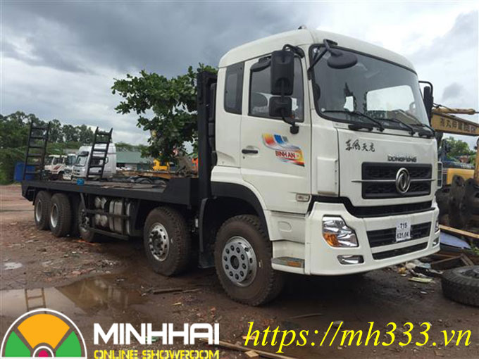 xe nâng đầu chở máy công trình Dongfeng 5 chân