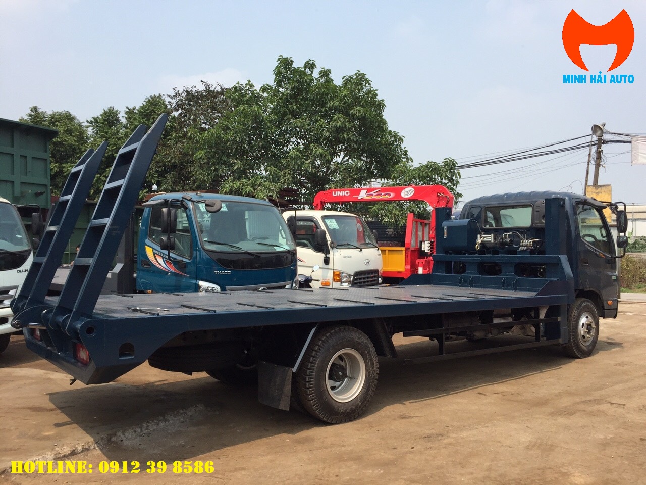 Xe Nâng Đầu Thaco Ollin 720.E4 Chở Máy Công Trình