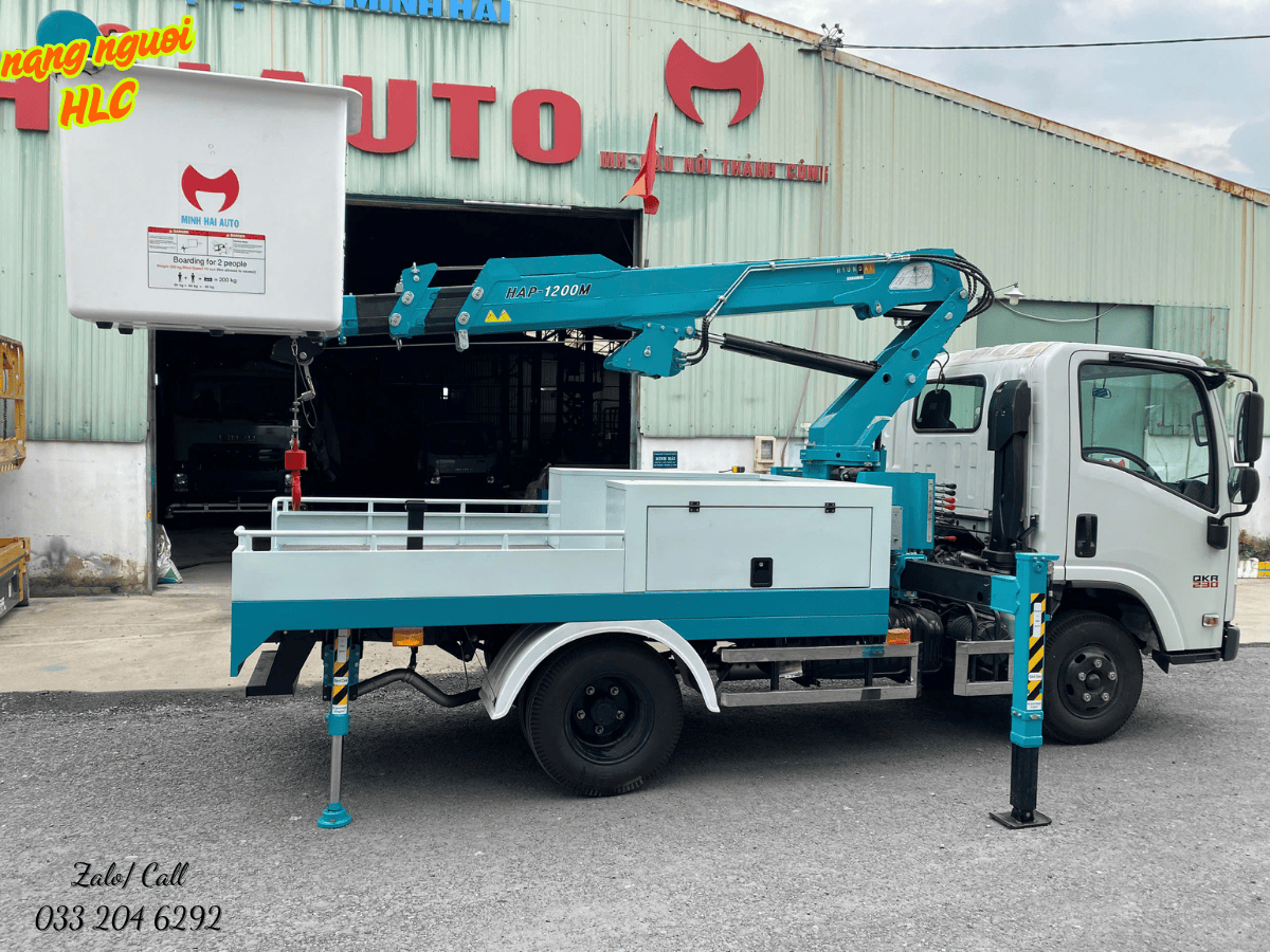 Xe nâng người 14m sửa chữa điện minh hải