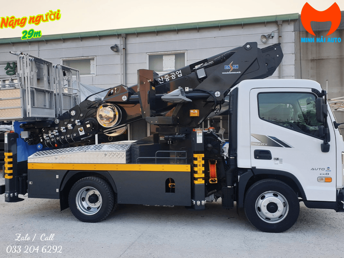 Xe nâng người 29m DASAN CT290EX sẵn sàng bàn giao cho khách hàng tại kho Minh Hải.