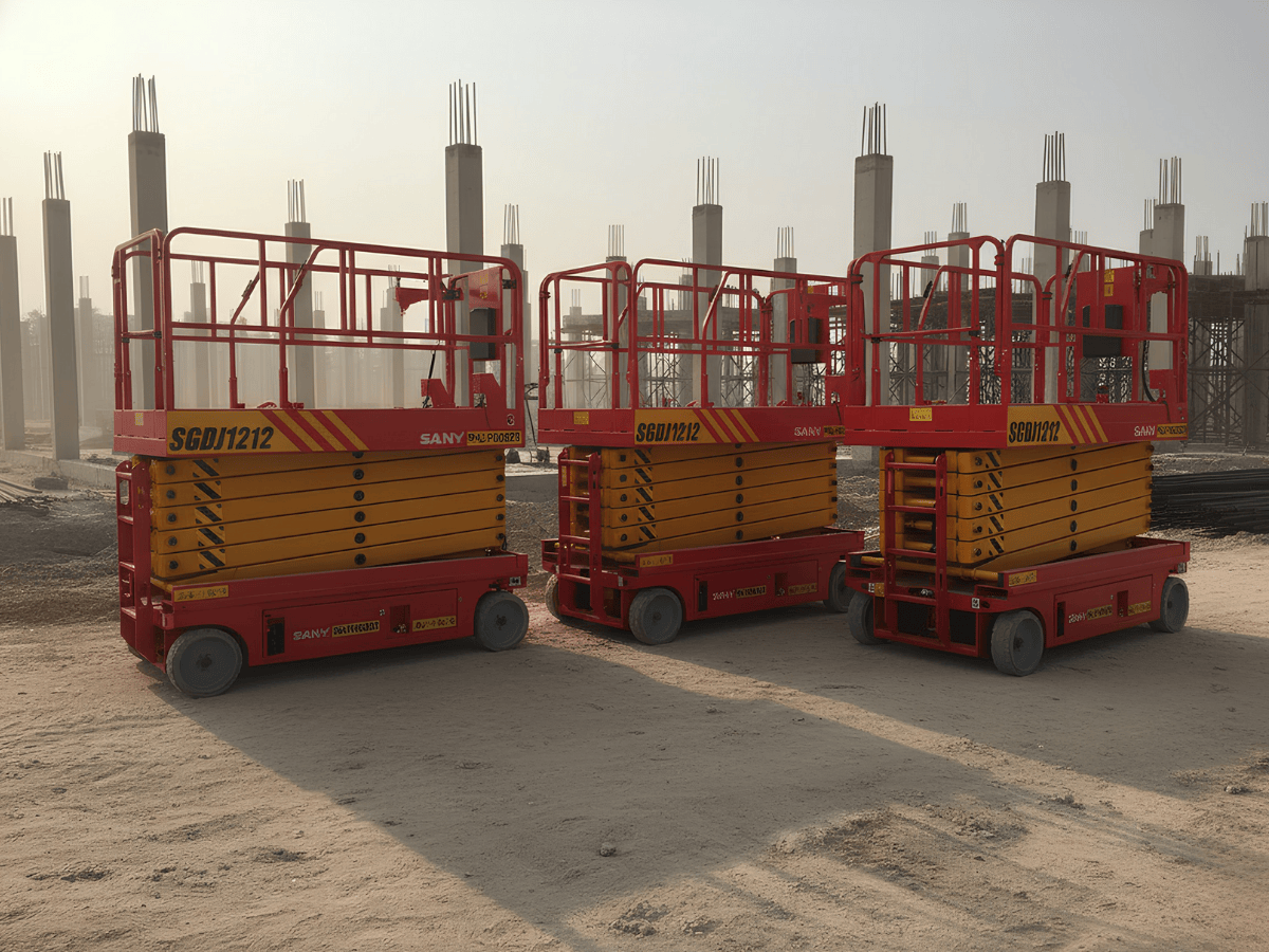 Xe nâng người cắt kéo 14m palfinger