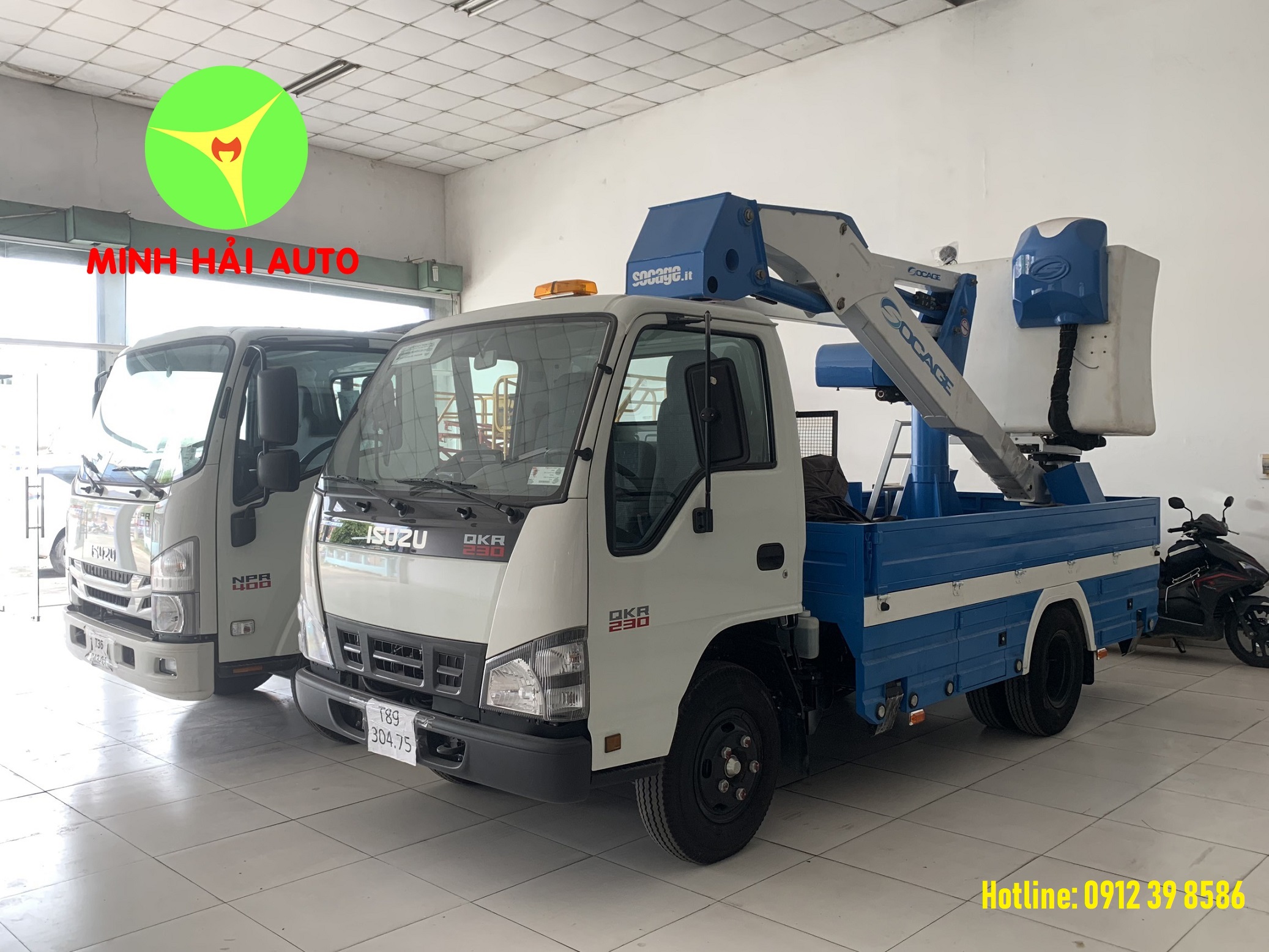 xe nâng người 14m isuzu