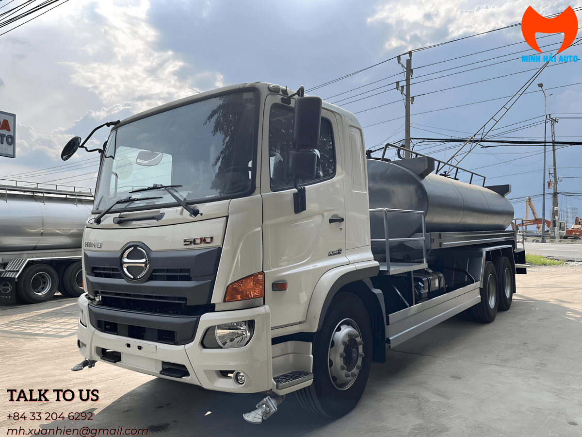 Xe phun nước rửa đường Hino 14 khối, Hino 500 – FM8JN7A, dọn dẹp đường phố Từ Sơn