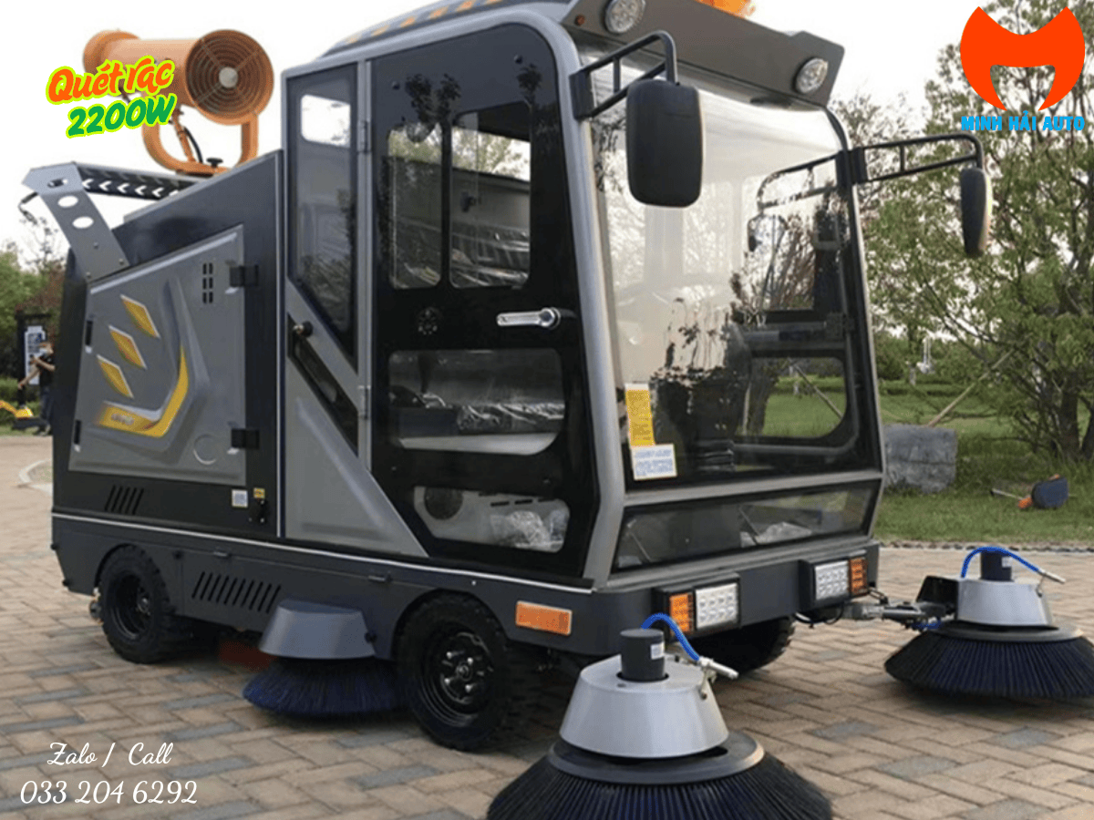 Xe quét rác ngồi lái Minh Hải với thiết kế hiện đại và tính năng vượt trội