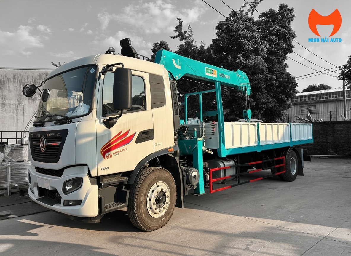 Xe tải gắn cẩu 5 tấn Hyundai Everdigm HLC-5014 4 khúc